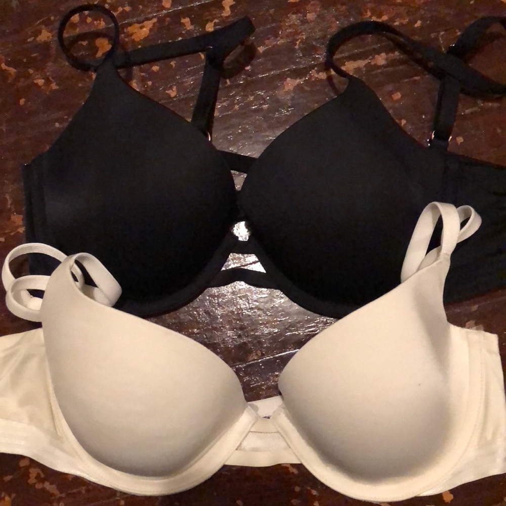 savage x Fenty bras black and beige